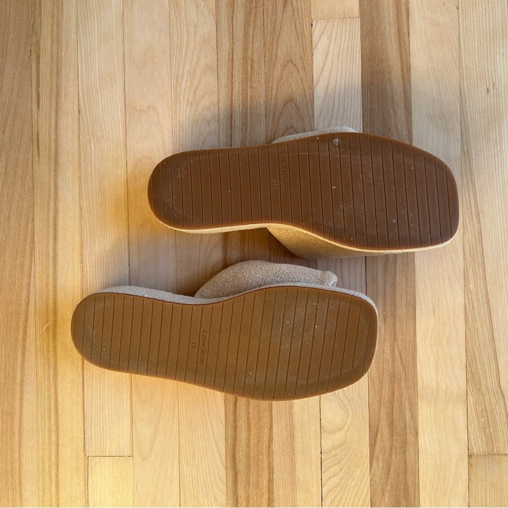 & Other Stories Beige Platform Terrycloth Slides Sandals Size 38 - Picture 7 of 11